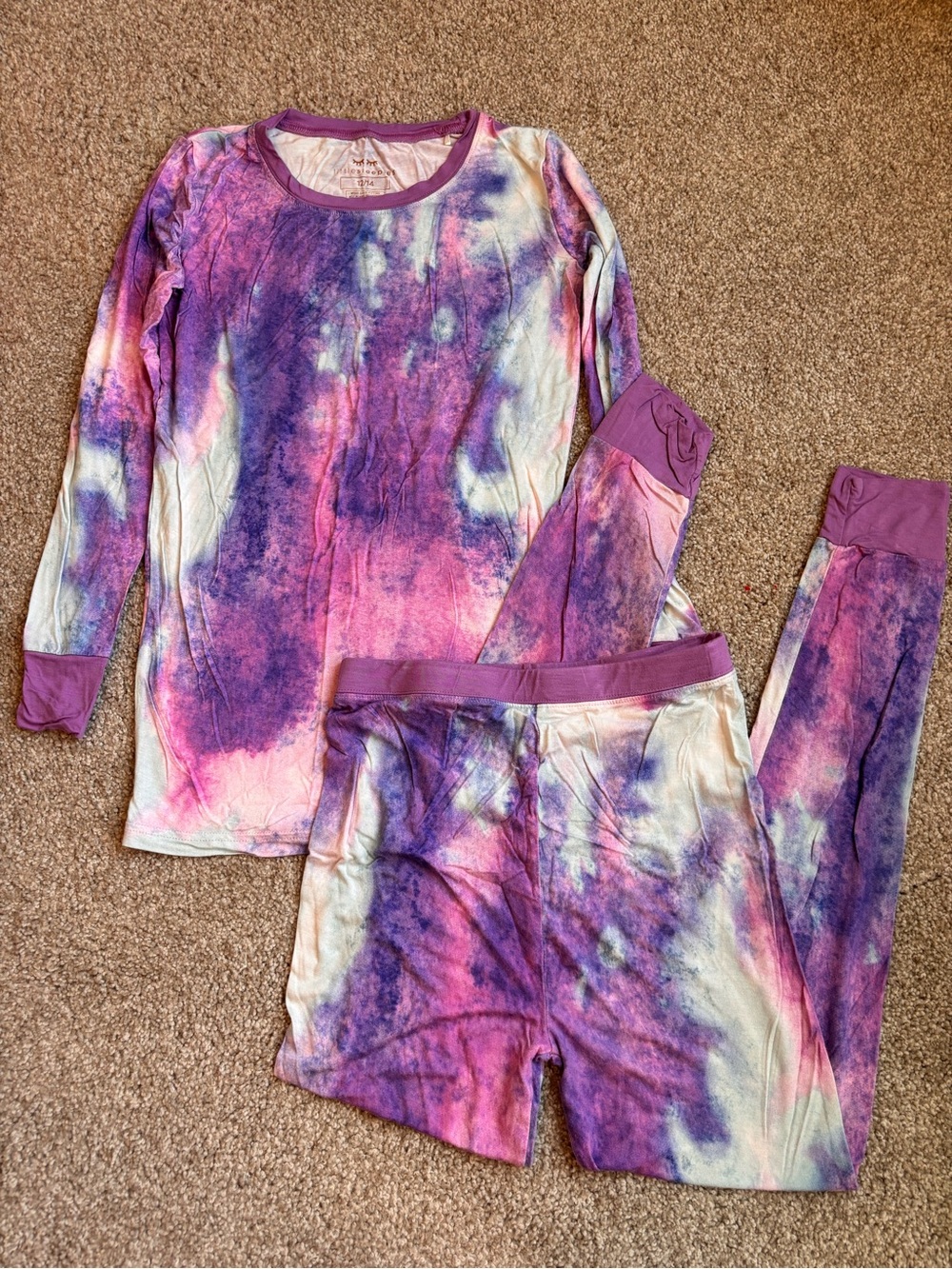 Little Sleepies Purple Tie-Dye Long Sleeve Pajama Set